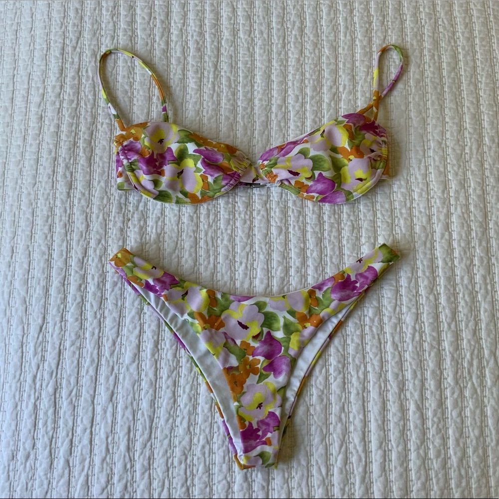 With Jean Buttercup Bikini in Tutti Frutti print - Size Small